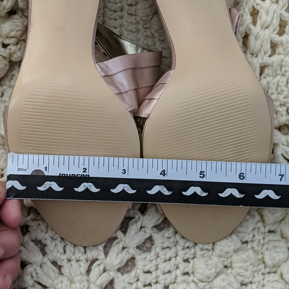 LuLu Townsend high heels satin gold champagne 8.5 - Picture 8 of 11